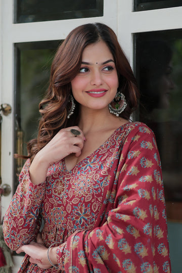 PREMIUM READYMADE  KURTI WITH PANT & DUPATTA SET