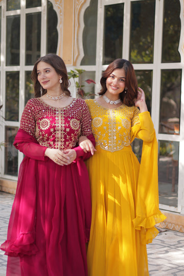 Classic Black Indian Anarkali with Dupatta – Wedding and Party Ensemble